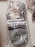 无印良品 MUJI 男式 合脚直角 足底起绒 短袜 袜子男袜DAD09A1A短筒休闲袜 灰色条纹 25-27cm 实拍图