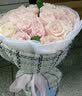 薇尼（LVINI）鲜花速递同城红玫瑰百合生日花北京郑州广州上海西安成都重庆南昌 33朵粉玫瑰小香风花束-初若 实拍图