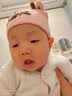 贝娜茜婴儿帽子秋冬季春秋薄款男宝宝6-12个月女可爱新生儿胎帽套头帽冬 1321-小甜心-粉色 帽子+三角巾 0-15个月 38-46CM 实拍图