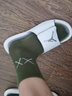 宝盖丁潮牌礼盒袜子男嘻哈白色潮袜棉质ins个性高筒男女秋冬黑色长筒袜 实心叉叉（白色+绿色+黑色） 均码 实拍图