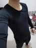 莫代尔男士保暖内衣套装超薄款秋冬季青年修身紧身打底衫发热秋衣秋裤男 黑色【圆领-礼盒装】 XL/175（推荐130-150斤） 实拍图