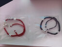 沫兰（MOLADY）S990足银情侣手链男女士本命年转运红绳生日纪念日礼物送女友老婆 同心铃铛情侣手链【黑红一对】 实拍图