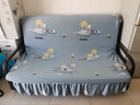 月灵珑无扶手沙发床套罩 全包通用简易折叠沙发套床裙式裙摆沙发罩1.8米 裙摆款-海岛恋 大号：适用长度155至185之间 实拍图