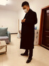 Mr.baidis2025高级感羊毛大衣男士秋冬过膝长款风衣中长款加厚呢子大衣外套 1851西装袋过膝黑色常规 常规 衣长105-112CM M /适合体重100-120斤 实拍图