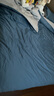 MIDO HOUSE铭都100支长绒棉纯棉贡缎床上四件套海因蓝配雅士灰 1.8m床笠款 实拍图