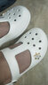 漂步洞洞鞋女凉鞋厚底花园凉拖鞋平底防滑孕妇户外涉水包头休闲沙滩鞋 白色 41 实拍图
