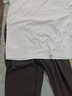 啄木鸟父亲节礼物两件套冰丝短袖t恤男爸爸夏季弹力中年凉感polo翻领衫 白色+黑裤子 XL ( 建议115-135斤 ) 实拍图