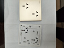 德力西（DELIXI）开关插座 斜六孔10A插座双3孔插座 86型插座面板沙金色 实拍图