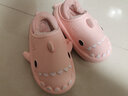 LATE TIME儿童棉拖鞋包跟男女童防水防滑中大童棉拖鞋软底防滑鲨鱼保暖棉鞋 粉色 内长21cm 【210】适合脚长约20cm 实拍图