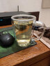 宜龙家用办公简约加厚透明耐热双层玻璃马克杯咖啡花茶绿茶杯带把水杯个人专用 350ml 实拍图