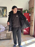 老爷车中老年人羽绒服男装冬季爸爸加厚中长款可脱卸内胆宽松大码外套衣 黑色 3XL/190 实拍图