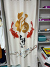 蘑菇说卧室门帘隔断帘风水布帘卫生间厨房遮挡隐私半截夏季帘子免打孔 双锦有福 免打孔 0cm*0cm 免打孔 改价用 实拍图