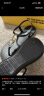 COOLCHAP2024新款凉鞋女软底海边欧式旅游沙滩凉鞋夹趾平跟时装罗马度假鞋 秘境黑 38（建议拍大一码） 晒单实拍图