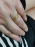 瑞诺（Ruinuo）黄金戒指情侣男女款一对999足金素圈订婚戒生日情人节礼物送男女 磨砂女款重约2.6g+JD发货 实拍图
