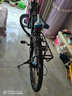 EG7山地自行车成人学生变速越野单车双减震赛车26寸青少年男女 三刀【升级减震 轻量铝架】黑蓝 24寸27速【适合：145-165CM】 实拍图