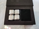 Orrefors黑松鸡CITY冰酒石304不锈钢冰块金属速冻冰粒冰块4粒装+礼盒 冰块-4块装 实拍图
