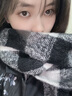撞青春仿羊毛绒围巾女秋冬季保暖时尚披肩围脖韩版小清新女生节日礼物 千鸟格-藏青色 180*70cm 实拍图