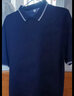 罗蒙（ROMON）两件装短袖t恤男翻领夏季新款冰丝透气polo领打底男士商务体恤衫 藏青+豆绿 2XL 实拍图