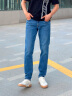 Calvin Klein Jeans秋冬男士简约刺绣合体楔形锥形舒适磨绒牛仔裤J324365 1A4-牛仔蓝 32 晒单实拍图