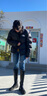 青婉田【加绒可选】女鞋不过膝长靴女粗跟高筒骑士靴后拉链女靴 黑色-后拉链 39 实拍图