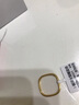 微奢妙珠方形黄金戒指999足金素圈光面指环3D硬金几何形小方戒女抖音同款 17号 实拍图