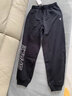 乔丹QIAODAN童装男童裤子儿童运动裤2025春夏款舒适长裤休闲运动卫裤 黑色-纯棉薄款 110 CM 实拍图