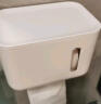 懒角落 卫生间纸巾盒厕所卷纸盒免打孔防水壁挂式浴室置物架抽纸盒厕纸盒 普通款 实拍图