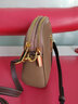西柏莱夏季新款真牛皮手机包包女士迷你斜挎小包包时尚洋气mini贝壳包女 卡其色(亚光) 实拍图