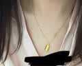 周大福ING小金砖小金条吊坠黄金项链女45cm约10.59g F226469生日礼物 实拍图
