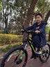 土拨鼠（Marmot）铝合金儿童学生山地车超轻减震10-16岁24寸青少年自行车 黑黄蓝-碟刹 适合140cm-155cm 实拍图