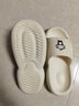 BAIHOU白猴夏天可爱男女拖鞋踩屎感居家厚底室内凉拖鞋 003白色42-43 实拍图