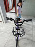 凤凰（Phoenix）儿童自行车凤凰儿童自行车10岁以上女童自行车6-10岁小学生自行车 标配紫丨辐条轮+后座+礼包 16寸【适合105-130cm】 实拍图