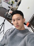 LAWKUL 毛衣男秋冬季加绒保暖厚打底毛衫线衣潮流冬装套头针织衫男装 21082米白色 XL 实拍图