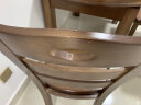 鲁菲特 实木餐桌 可伸缩变圆折叠实木餐桌椅组合 餐桌椅套装家用饭桌子 胡桃色（1.20米） 一桌4椅 实拍图