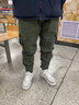 简徒秋冬纯棉束脚工装裤男原创日系潮牌束脚休闲裤子大码宽松哈伦裤潮 军绿色 M 实拍图