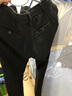 花花公子（PLAYBOY）休闲裤男商务秋冬季裤子男士直筒裤修身男裤 黑色加绒 30 实拍图