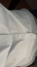 佐马仕短袖衬衫女夏季纯白免烫抗皱衬衫职业装冰丝修身商务正装衬衣女 DV2661V领蓝色隐条纹 2XL /38（115-125斤） 实拍图