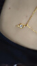 中国黄金（CHINA GOLD）丘比特之箭黄金项链女足金吊坠实用生日礼物高档实用送女友生日 【京速达】经典版吊坠+金色银链 实拍图