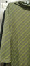 日着（rizhuo）原创设计2024夏季新款 独特小众上衣高级感洋气半袖条纹t恤女 漠绿 XL 晒单实拍图