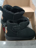 巴布豆童鞋冬季保暖儿童雪地靴加绒加厚革面男童靴子116545101黑色36 实拍图