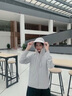 虎阁 防晒衣男 防晒衣服冰丝长袖夏季外套男女士透气皮肤风衣抗紫外线 浅灰色 2XL 实拍图