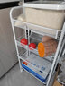 霓峰小推车置物架厨房果蔬篮子落地多层玩具零食收纳架多功能储物架子 4层白-豪华加厚碳钢款【滑轮+挂钩】 实拍图