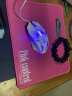 现代翼蛇 粉色电竞游戏鼠标垫中小号 300*250*3mm锁边加厚电脑书桌键盘垫 粉红色 实拍图