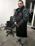 盾郎保安大衣男加厚防寒服长款棉袄小区物业工作服户外冬季保暖棉服女 黑色大衣（内胆可拆卸） 3XL码/185 实拍图