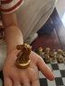 友邦（UB） 国际象棋黑白色磁性可折叠便携成人儿童学生培训教学用棋 4812A（金银色直角大号） 标配 实拍图