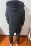 汉帝泊尔海宁派克服男士皮草中长款可拆卸十字裘皮内胆皮毛一体厚外套潮牌 黑色（十字裘皮）蓝狐领 XL /180 实拍图