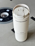 Vanow吸管保温杯陶瓷内胆男女学生车载大容量咖啡杯便携随行刻字水杯子 素月白【SUS316L+陶瓷覆层内胆】 800ml 实拍图
