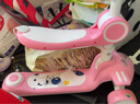 飞鸽儿童滑板车1-3岁3-6岁三合一可推可坐可折叠防侧翻宝宝滑板车 【三合一推骑款】樱花粉 实拍图
