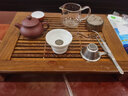 檀源 花梨木茶盘家用储水式简约功夫茶具实木红木大号沥水茶托茶台 鸡翅祥云【43*34*7cm】不锈钢盘 实拍图