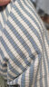 betu百图女装气质V领多色条纹T恤针织短袖T2104T17 蓝白条 L 晒单实拍图